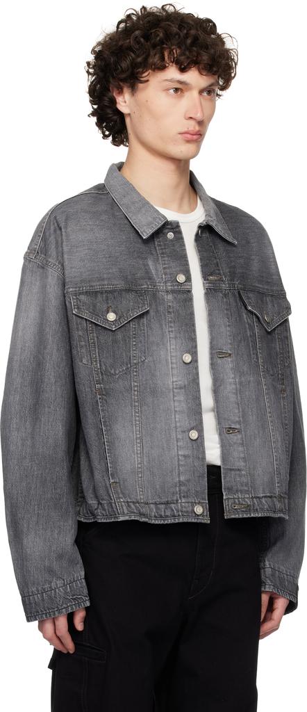 n.hoolywood Black Faded Denim Jacket