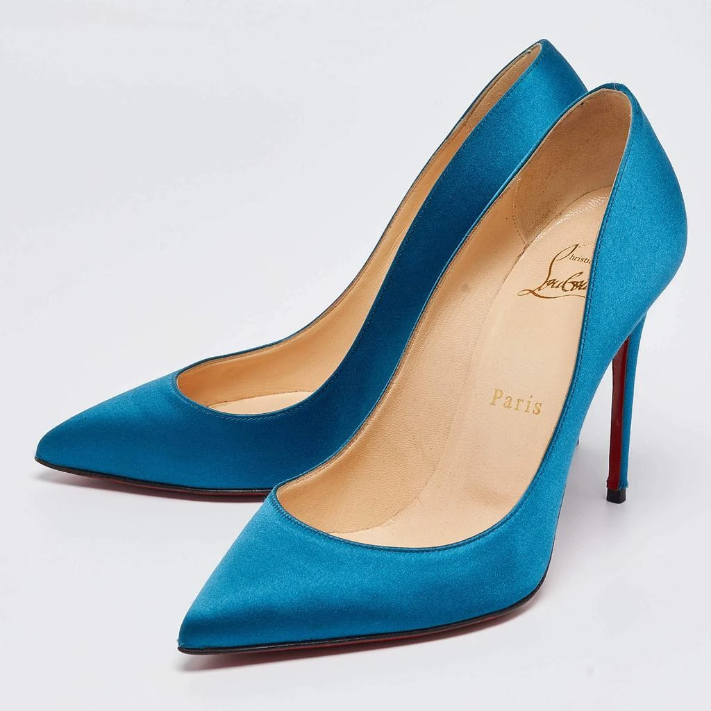 Christian Louboutin Christian Louboutin Blue Satin Pigalle Pumps Size 36.5 2