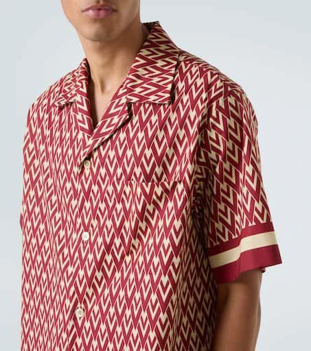 Valentino Toute La V cotton poplin bowling shirt 6
