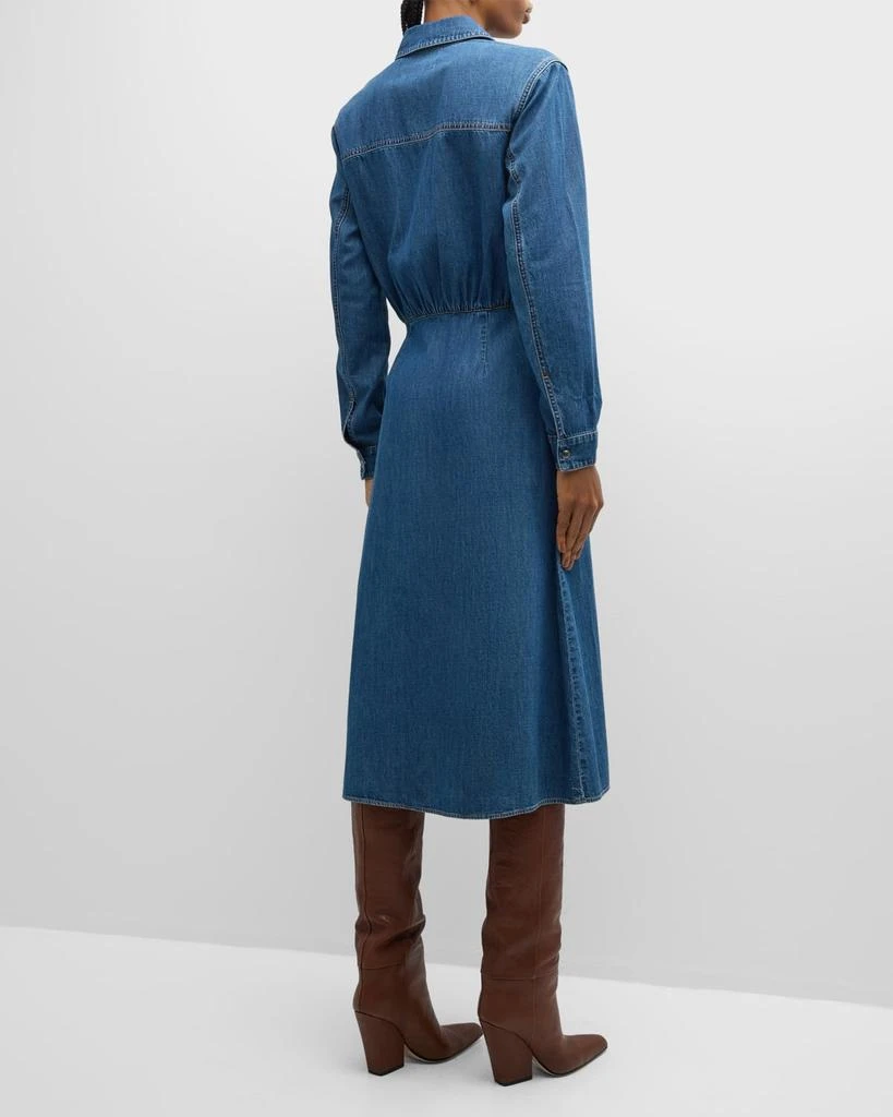 VERONICA BEARD Miranda Long-Sleeve Denim Shirtdress 6