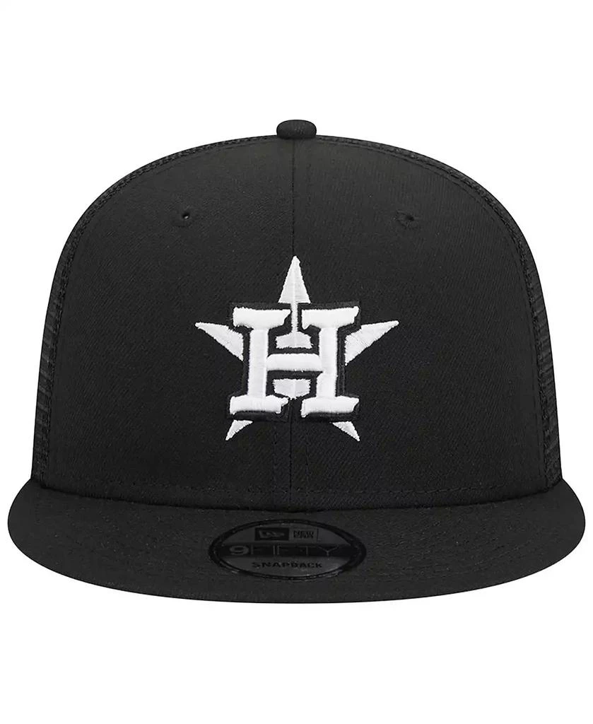 New Era Men's Black Houston Astros Trucker 9FIFTY Snapback Hat 2