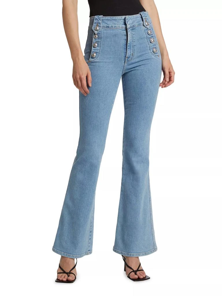 Derek Lam Robertson High-Rise Stretch Flare Sailor Jeans 3