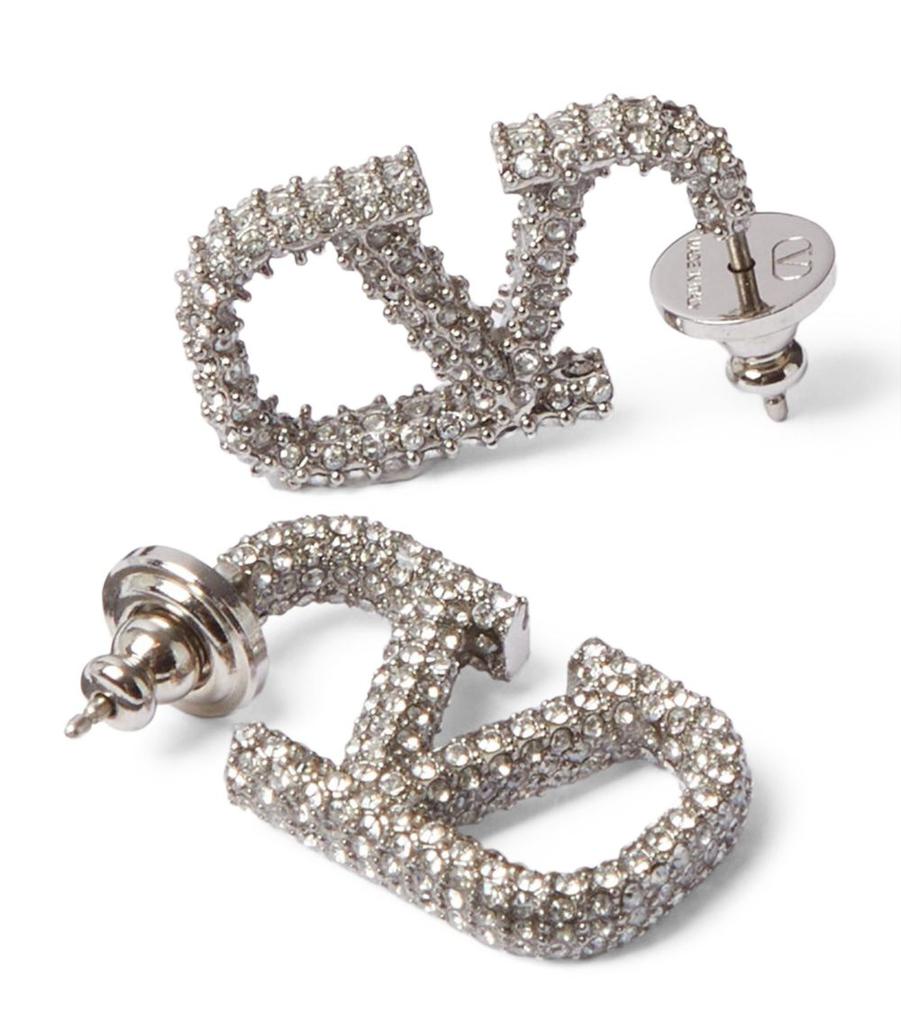Valentino VLogo Signature Strass Earrings - BeyondStyle
