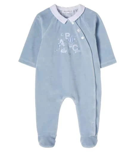 Tartine et Chocolat Baby cotton-blend velvet onesie