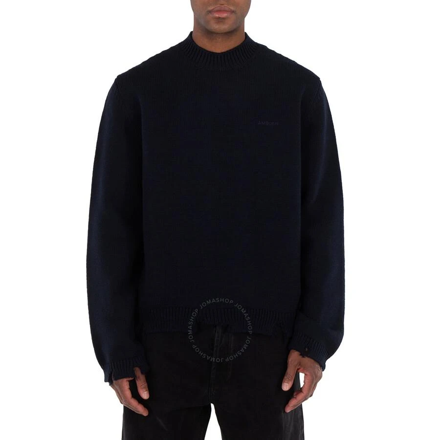 Ambush Navy Felted Knit Distressed Jumper 2