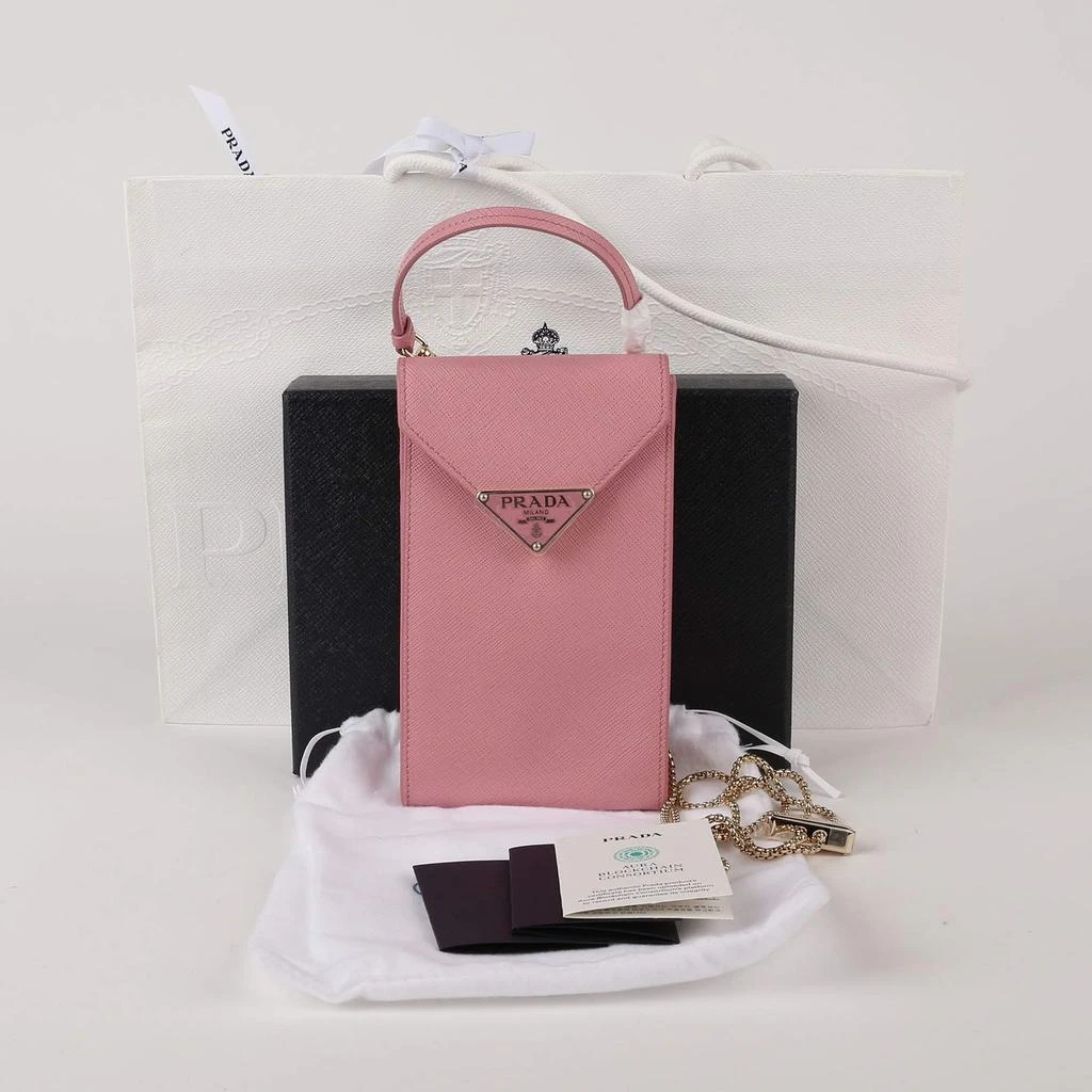 Prada Prada Mini Pink Saffiano Leather Crossbody Bag 9