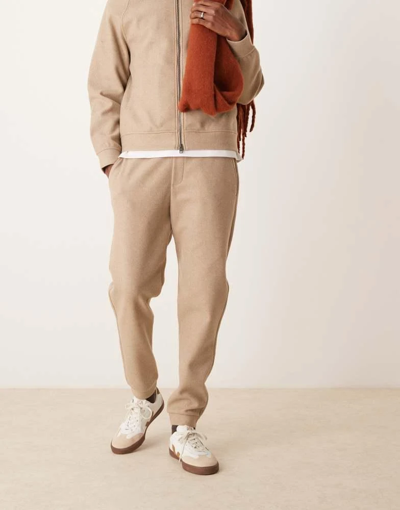 Mango Mango soft touch straight leg jogger co-ord in beige 5