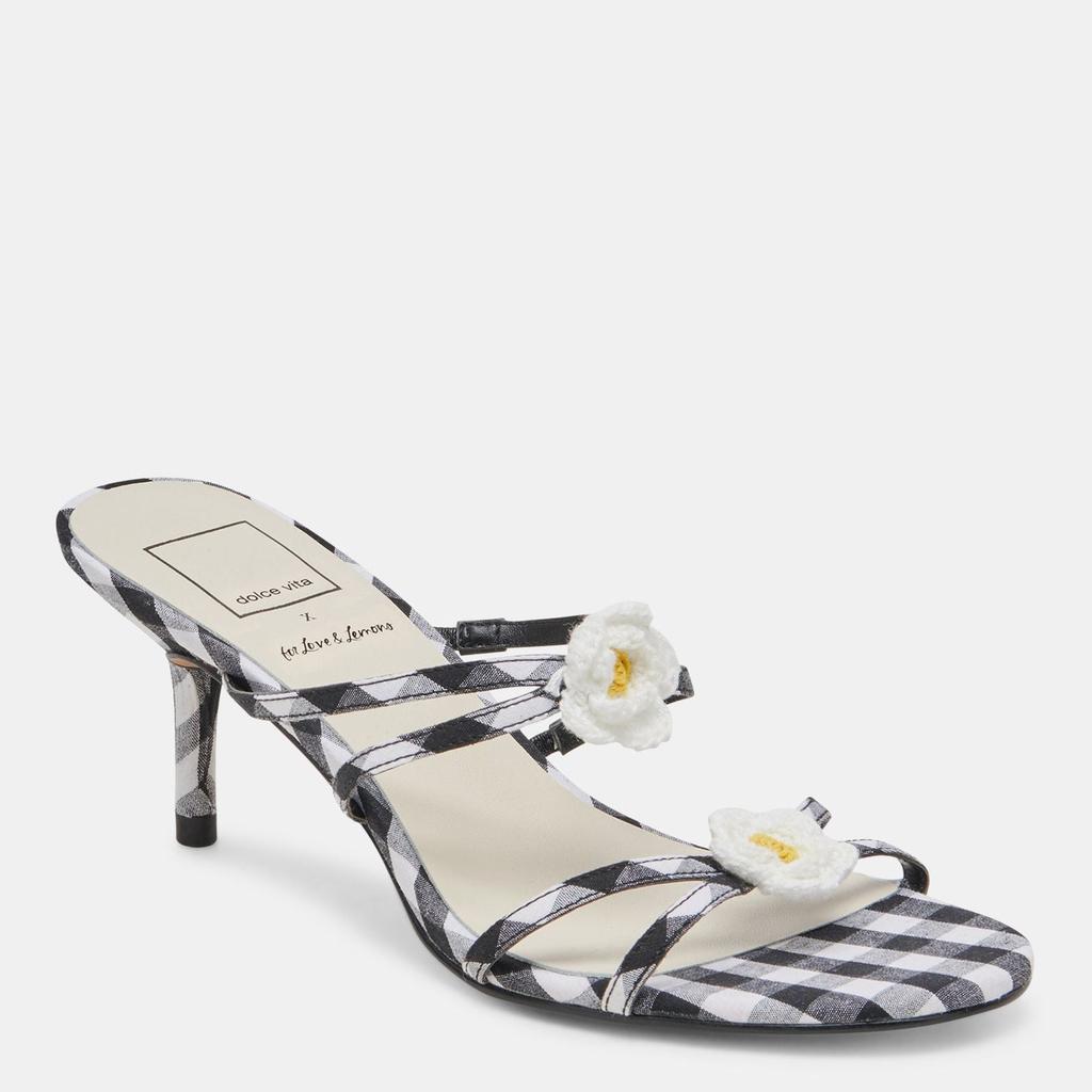 Dolce Vita Bete Heels Black White Gingham