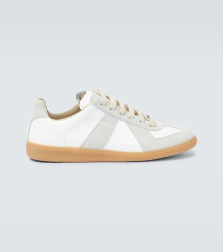 MAISON MARGIELA Replica leather and suede sneakers