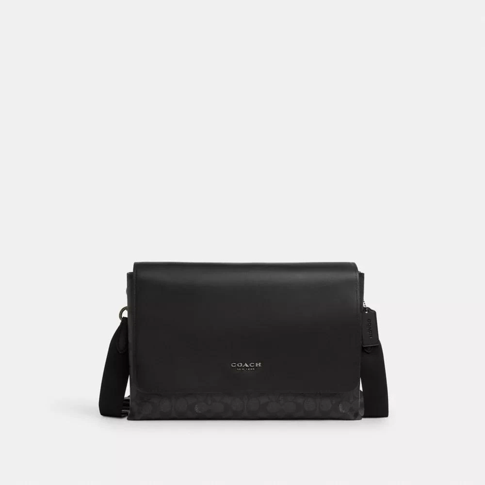 Coach Caleb Messenger Bag In Signature Canvas 1