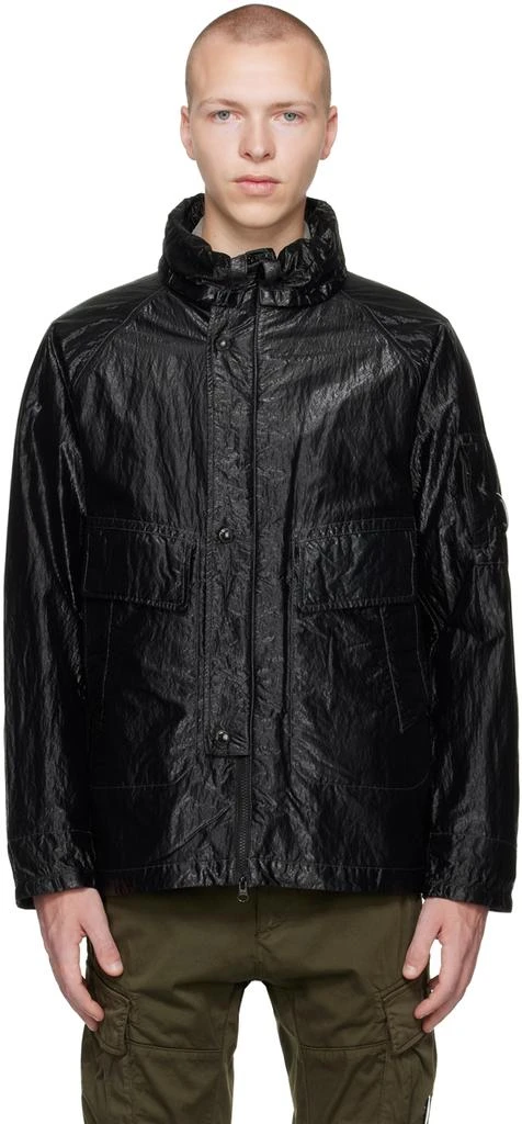 C.P. Company Black Hooded Jacket 1