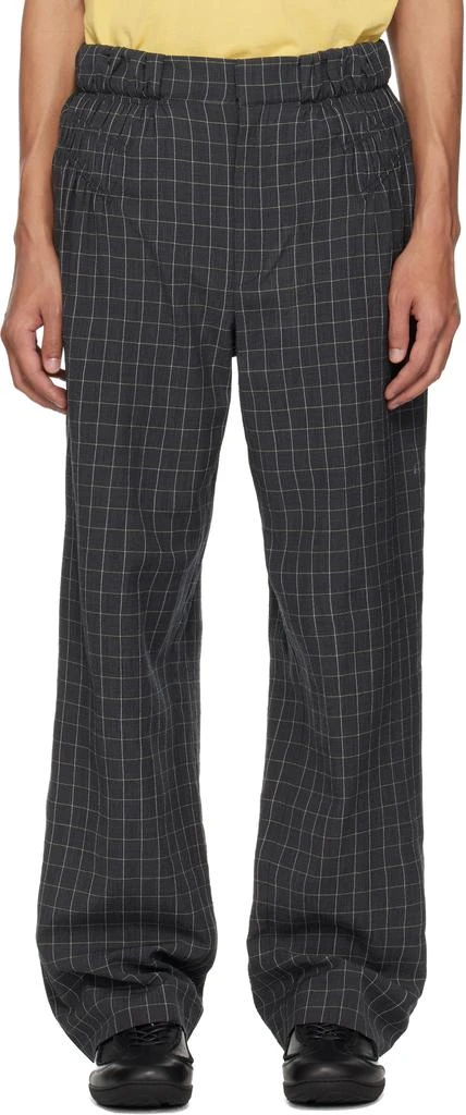 Kiko Kostadinov Gray Minna Gathered Trousers