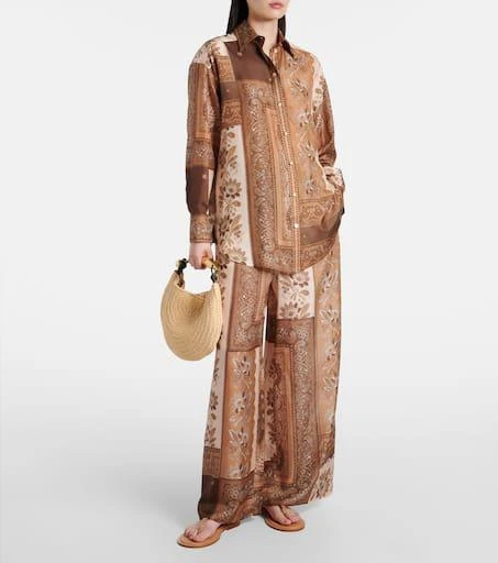 Zimmermann Lucky printed silk straight pants 2