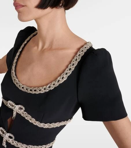 Self Portrait Crystal-embellished crêpe midi dress 4