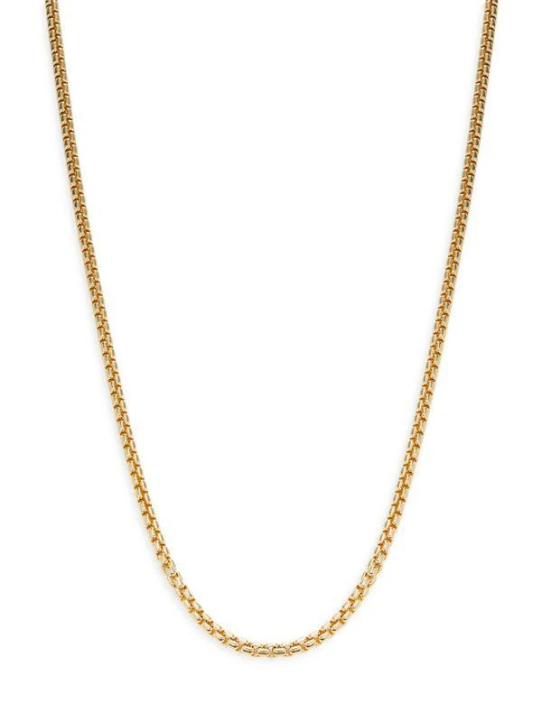 Saks Fifth Avenue 14K Yellow Gold Box Chain Necklace/18" 1