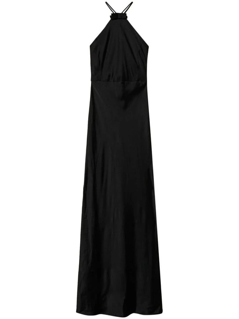 Twinset Long Black Viscose Dress With A Flared Silhouette  On Sale Now  with Up to 35% Off | Discover Exclusive Deals & Savings at BeyondStyle   Authentic TWINSET women > clothing >