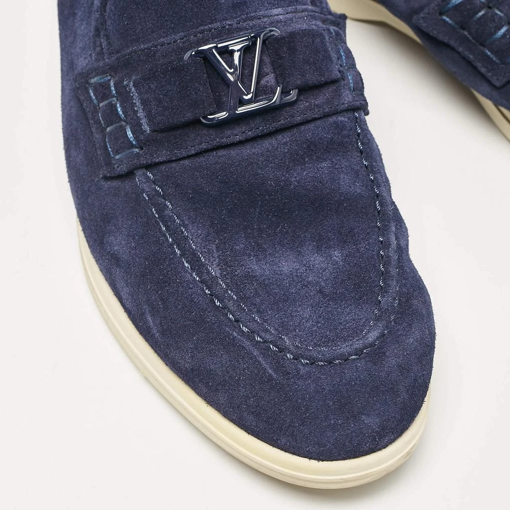 Louis Vuitton Louis Vuitton Navy Blue Suede Estate Loafers Size 40 7