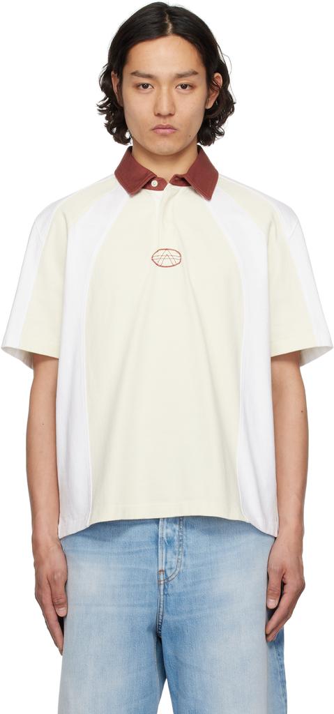 Ambush White & Navy Sports Designed Shirt - Polo Shirts
