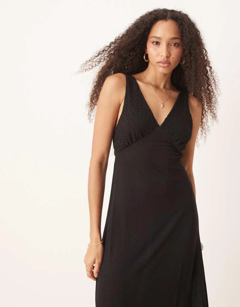 chinese dress ladies Black Crochet Lace Midi Dress  Haven LaRae Boutique