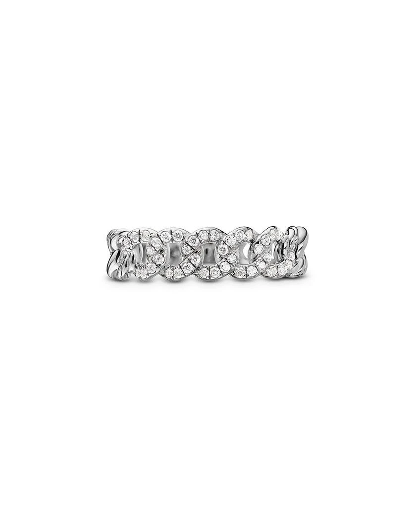 David Yurman Belmont Curb Link Narrow Ring with Pavé Diamonds 1