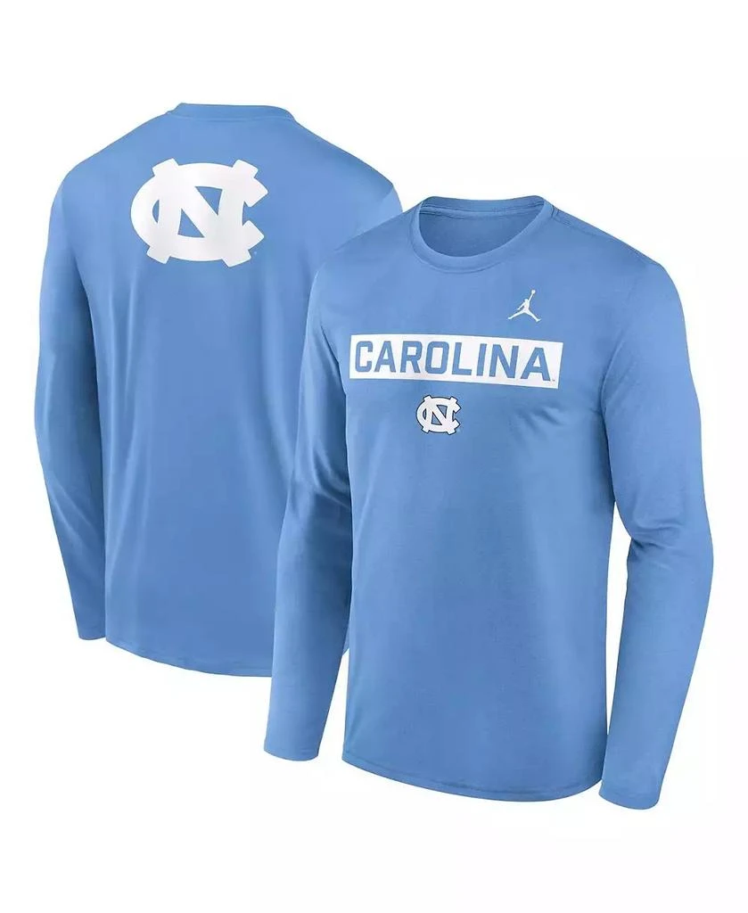 Jordan Men's Light Blue North Carolina Tar Heels Primetime Campus 2-Hit Legend Dri-FIT Long Sleeve T-Shirt 1