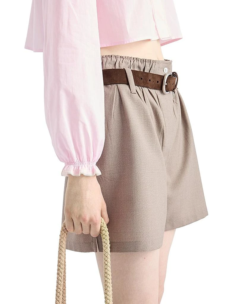 Prada Mouliné Wool Shorts 5