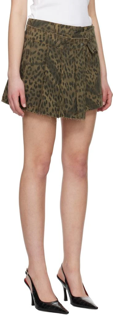 ANDERSSON BELL Khaki Leopard Wrap Skort 2