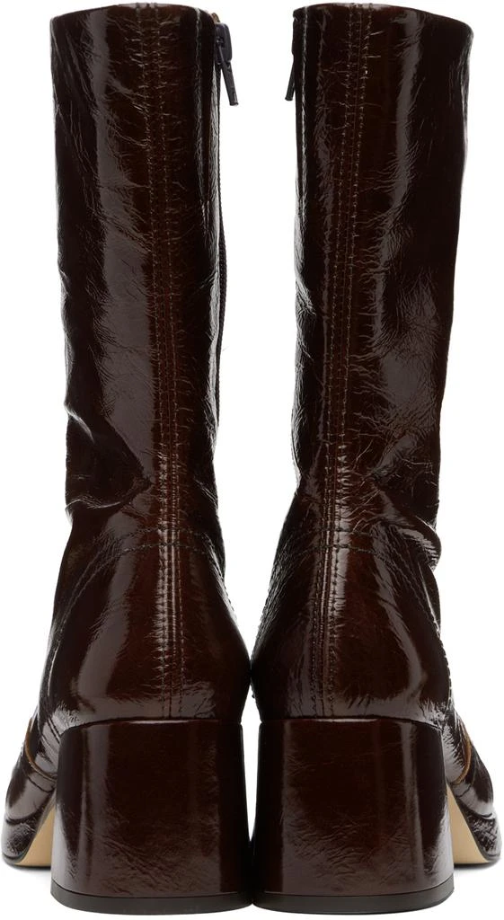 Miista Brown Cass Patent Boots 2