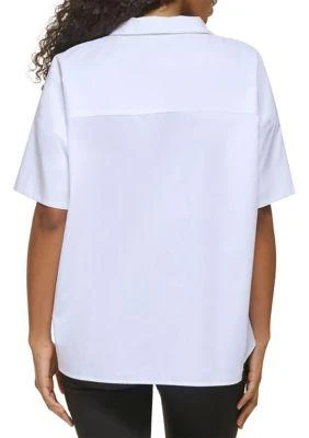 Calvin Klein Klein Womens Essential Short Sleeve Poplin Shirt 2