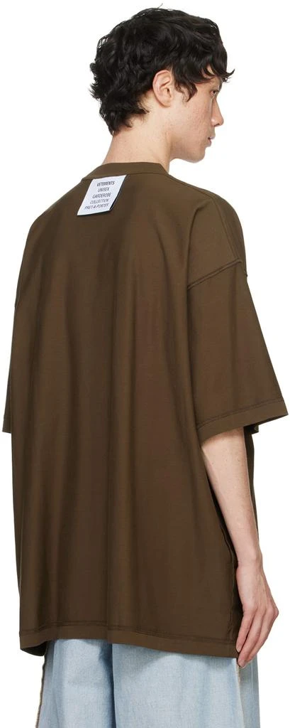 Vetements Brown Inside Out Label T-Shirt 3