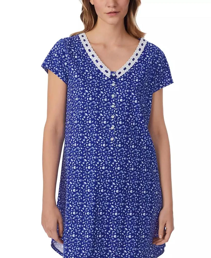 Eileen West Women
s Cotton Cap-Sleeve Nightshirt 3