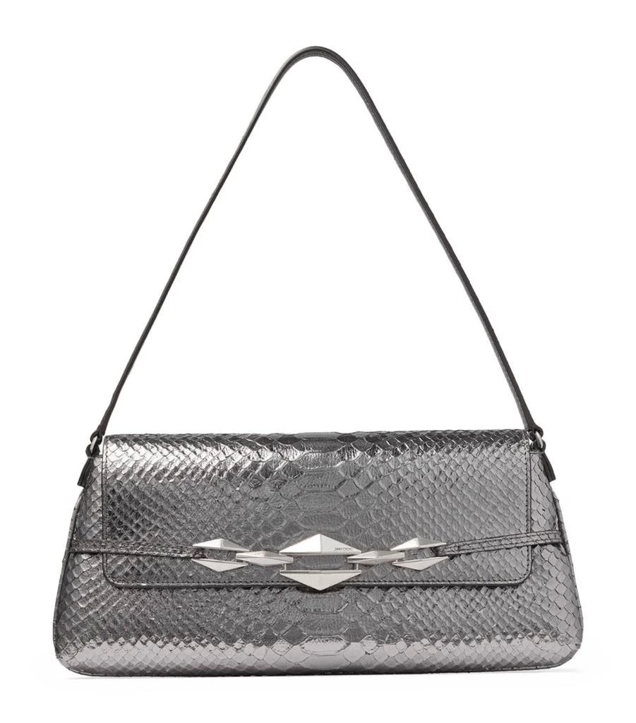 Jimmy Choo Snake Print Diamond Shoulder Bag 1