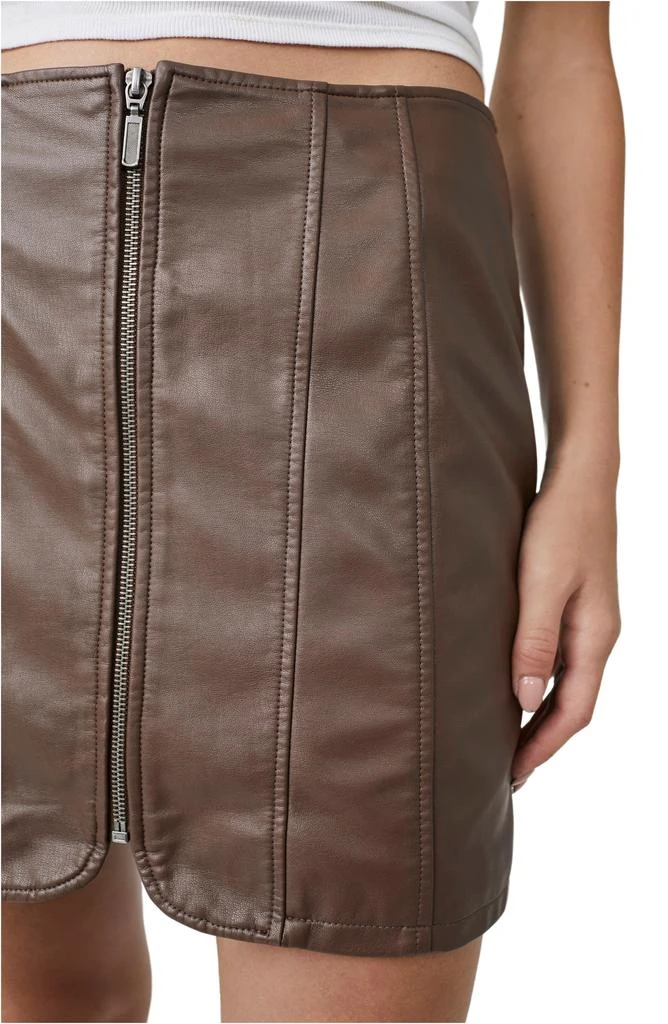Free People Layla Faux Leather Miniskirt 4