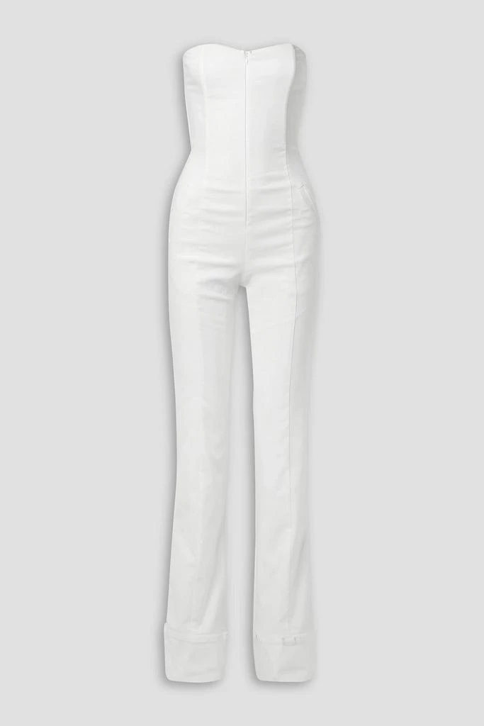 RIVET UTILITY Showstopper strapless stretch-crepe jumpsuit 1
