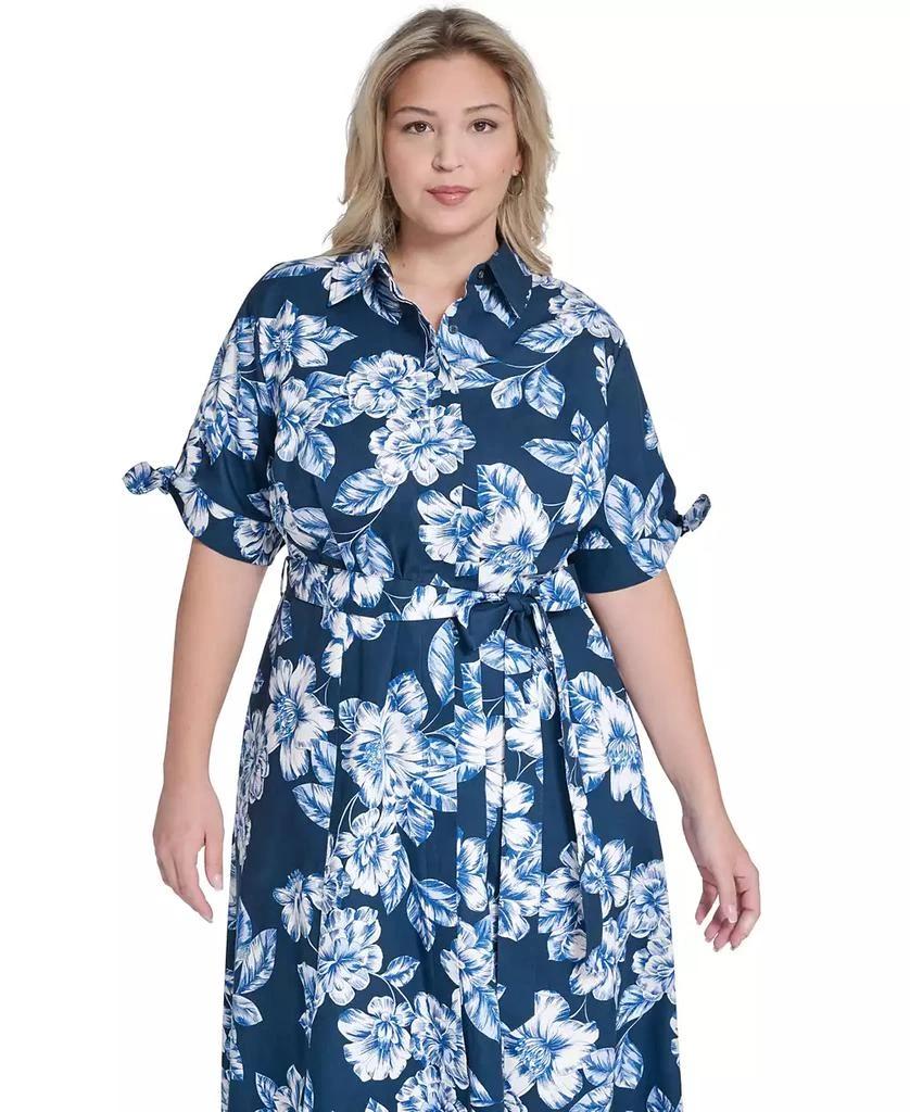 Calvin Klein Plus Size Floral-Print Midi Dress - Dresses & Skirts - Free  Shipping - BeyondStyle