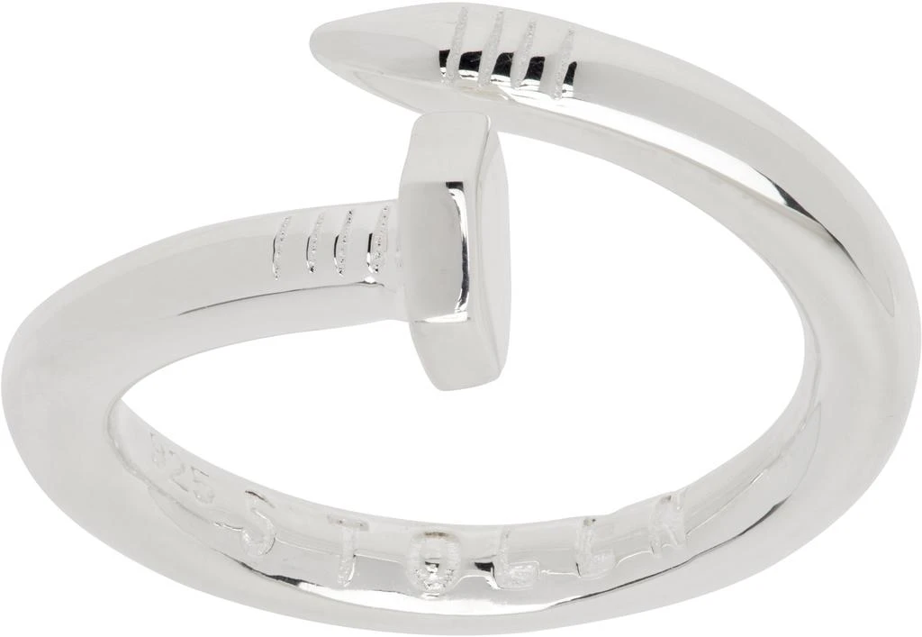 Stolen Girlfriends Club Silver Twisted Bolt Ring 1