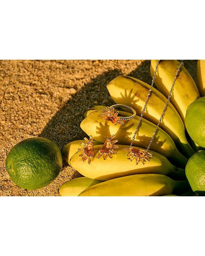 Kendra Scott Samantha Sun Orange Glass Short Pendant Necklace, 19" 4