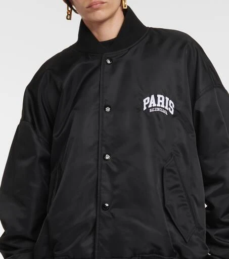 Balenciaga Paris satin varsity jacket 5