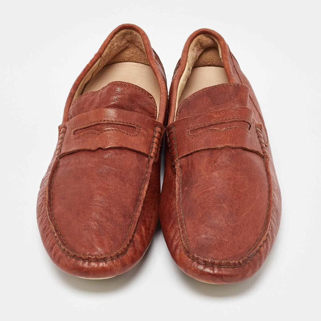 Dolce & Gabbana D&G Brown Leather Penny Slip On Loafers Size 42.5 3