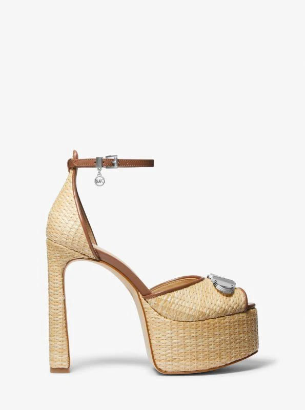 michael_kors Martina Straw Peep-Toe Platform Pump 2