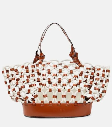 Staud Squillo leather-trimmed tote bag 1