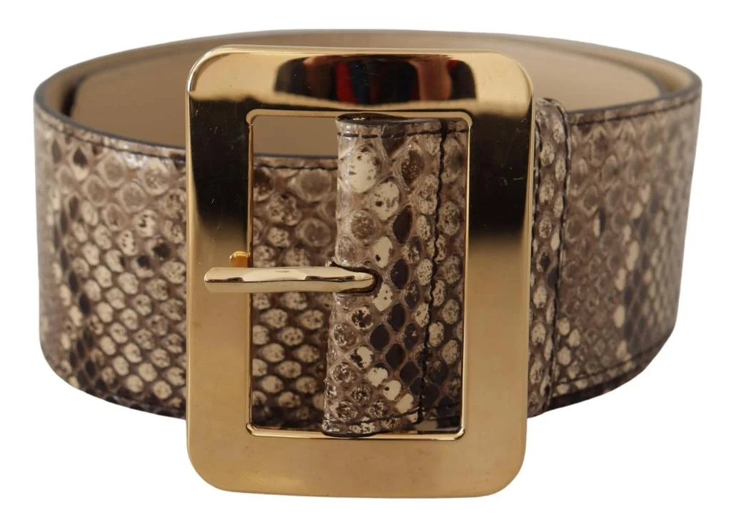 Dolce 
Gabbana Exotic Wide Waist Leather gold Metal Buckle Women
s Belt