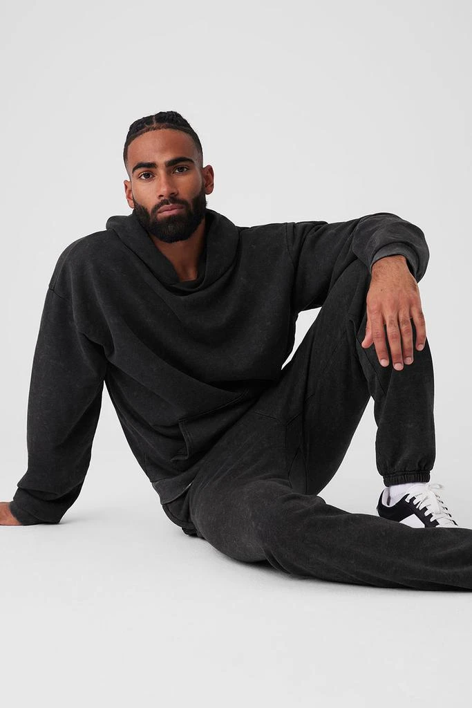 Alo Chill Vintage Wash Hoodie - Black Wash 5