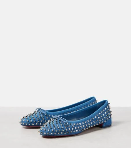 Christian Louboutin Sweetie Jane Spikes denim ballet flats 5