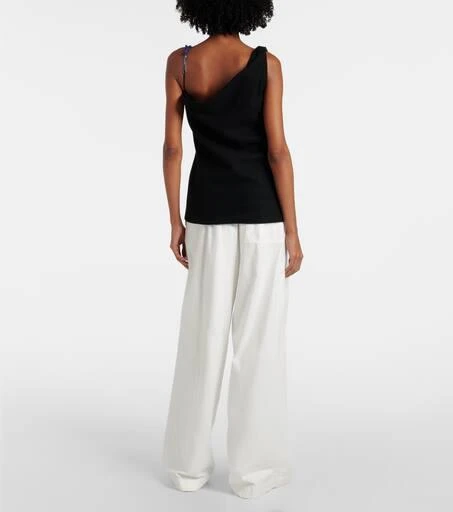 Dries Van Noten Embellished draped wool top 3