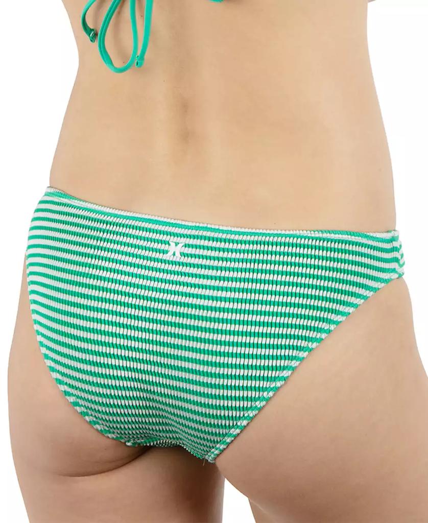 Hurley Juniors' Crimped Stripe Bikini Bottoms