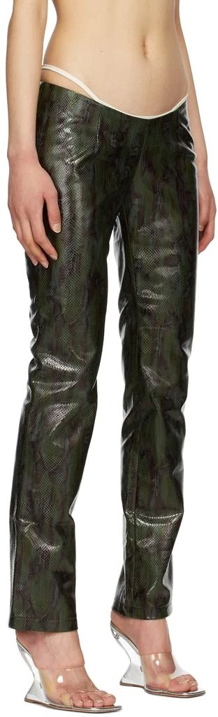 Miaou Green Rex Faux-Leather Pants 2