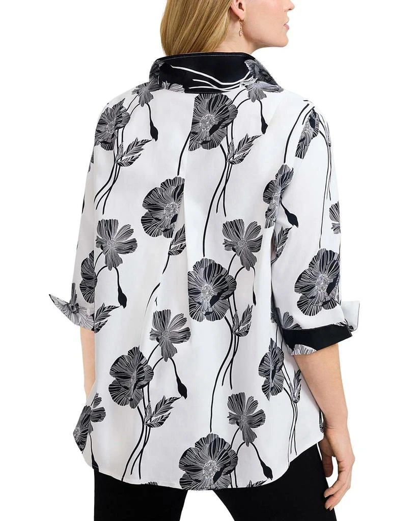 Foxcroft Plus Agnes Popover Top 2