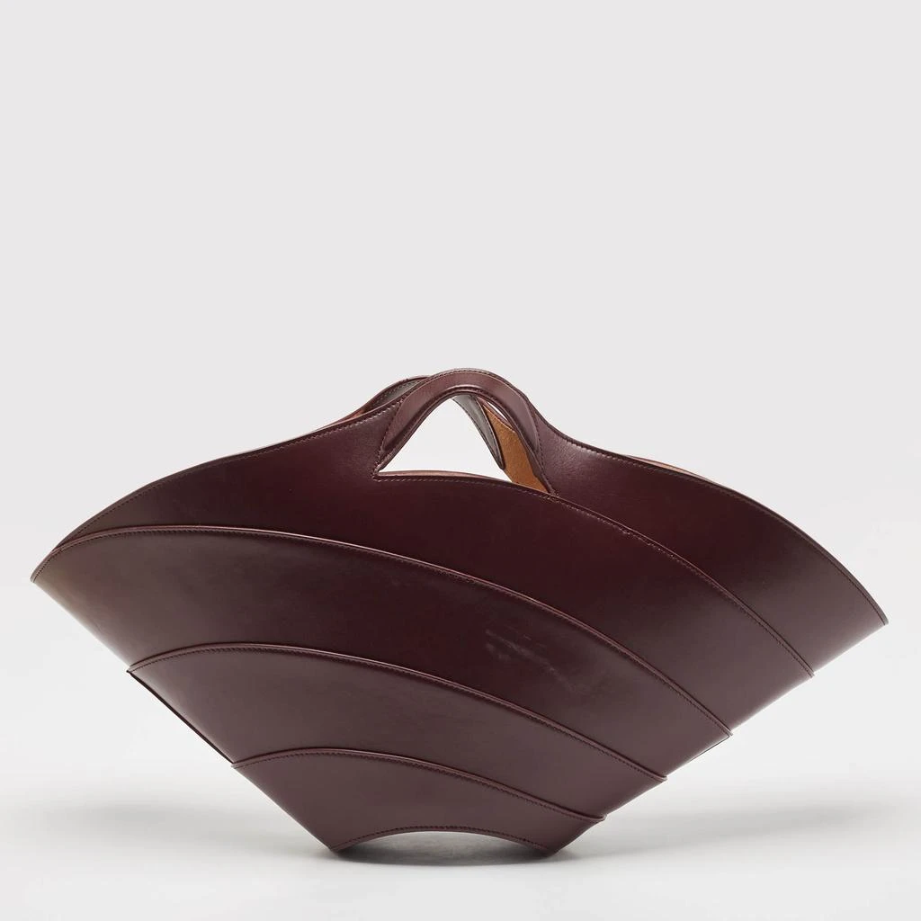 Alaia Alaia Burgundy Leather Large Khaima Tote 5