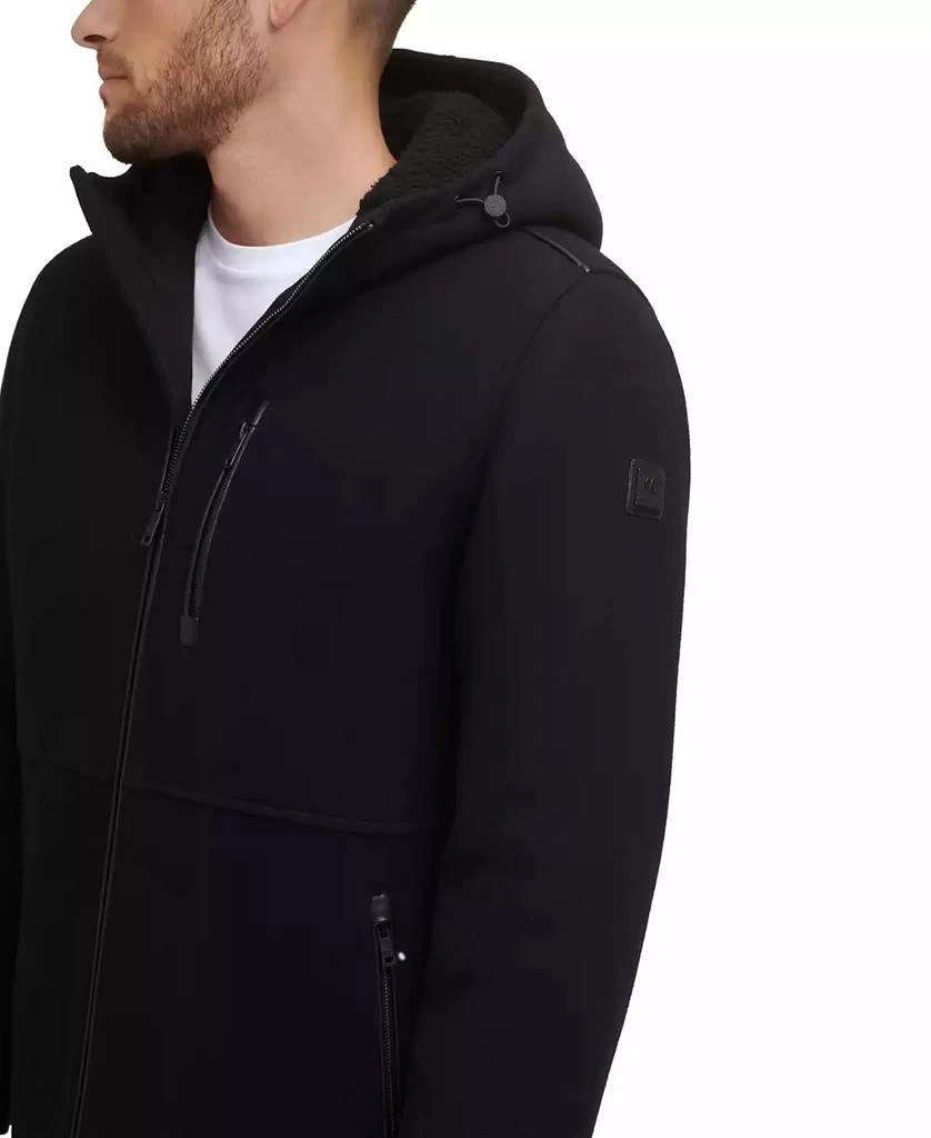 Kenneth Cole Men's Wool Melton Polyurethane Piping Detail Coat 4